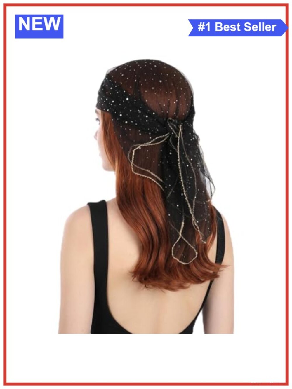 Sparkly Sequin Head Scarf Square Glitter Bandana Rhinestone 78cm